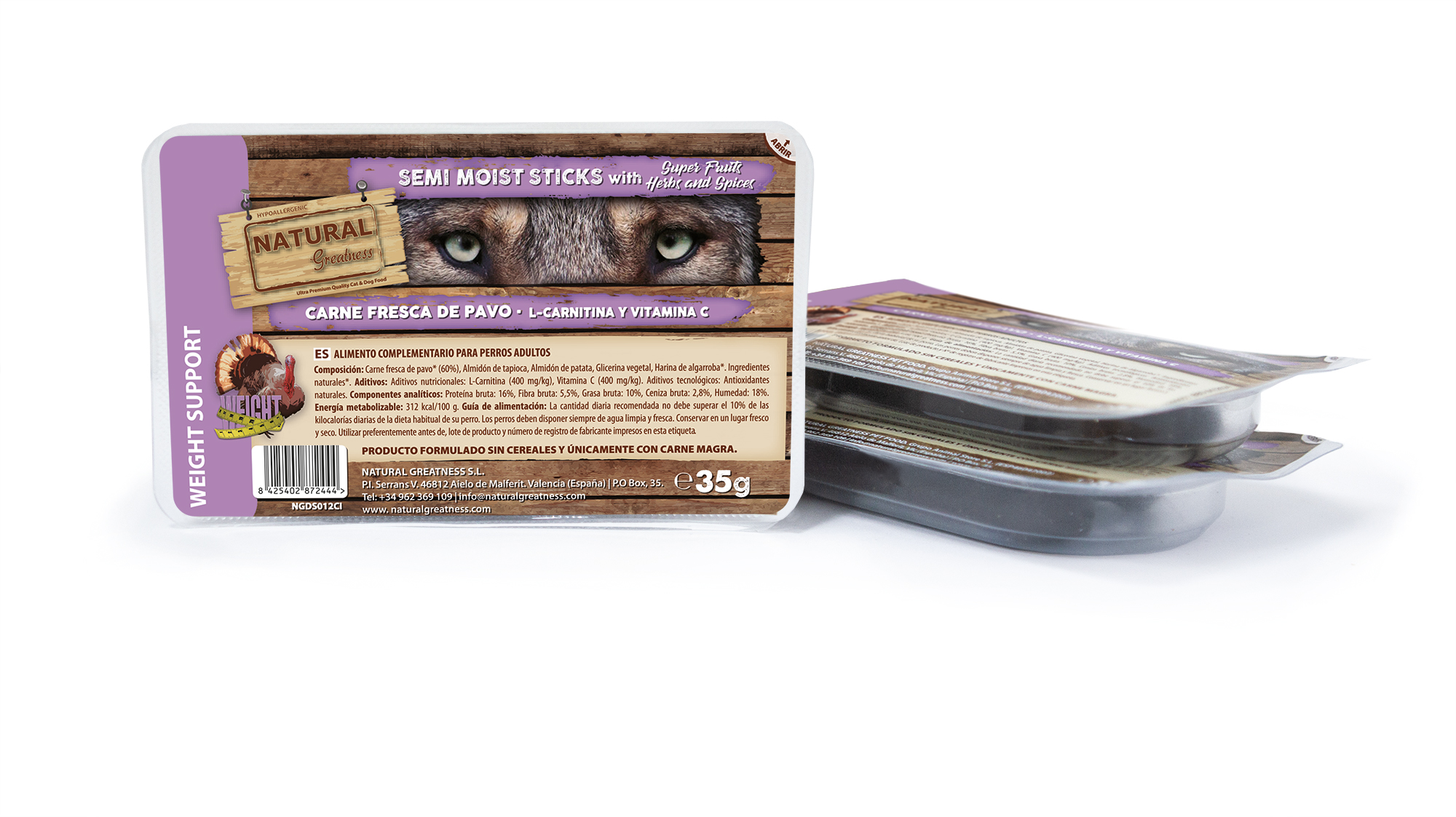 Natural Greatness Weight Support palčke — uradni packshot