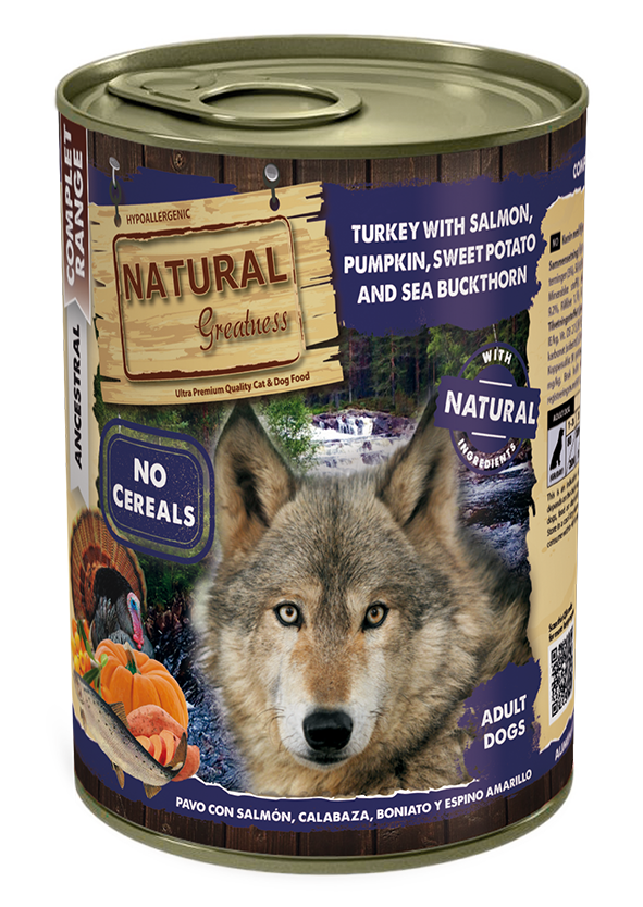 Natural Greatness Turkey with Salmon, Pumpkin, Sweet potato and Sea buckthorn — uradni packshot