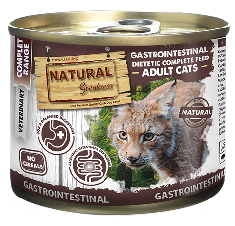 Natural Greatness Gastrointestinal, mokra veterinarska dieta za mačke — uradni packshot
