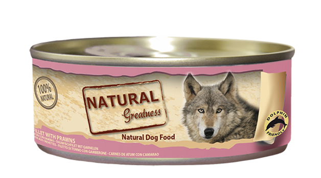 Natural Greatness Tuna fillets with Prawns za pse — uradni packshot