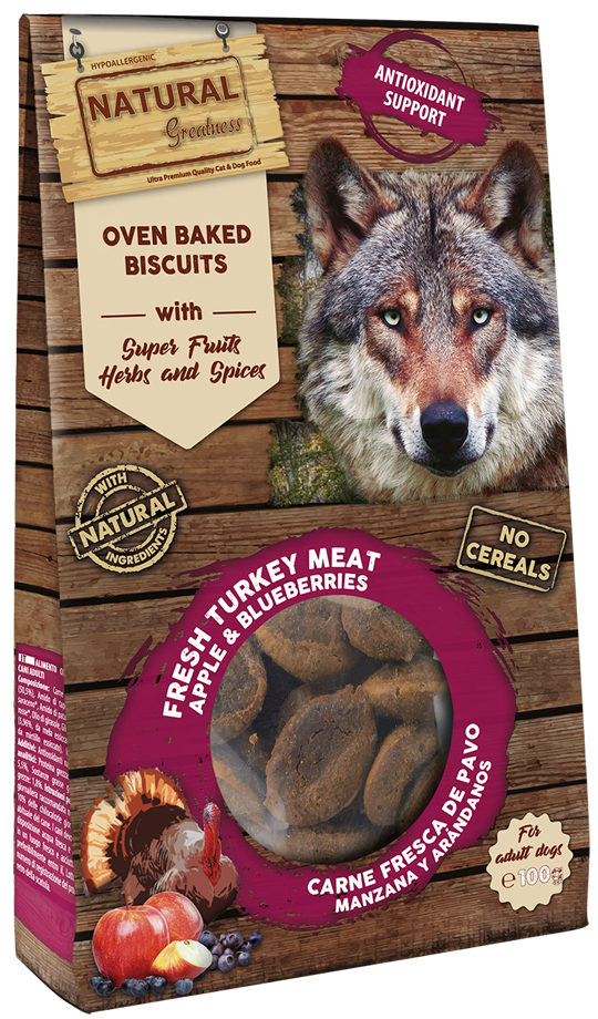 Natural Greatness Antioxidant Support — turkey, apple & blueberries — uradni packshot