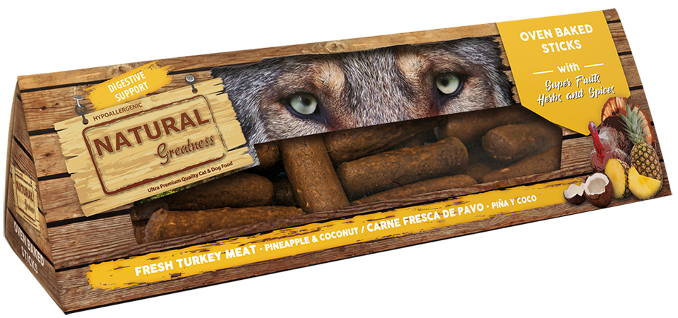 Natural Greatness Digestive Support — turkey, pineapple & coconut — uradni packshot