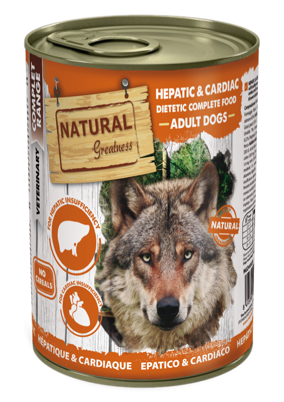 Natural Greatness Hepatic & Cardiac, mokra veterinarska dieta za pse — uradni packshot