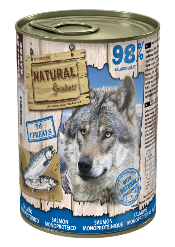 Natural Greatness Salmon Monoprotein recipe — uradni packshot