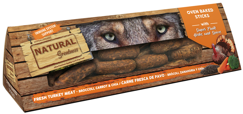 Natural Greatness Immune System Support — turkey, broccoli, carrot & chia — uradni packshot