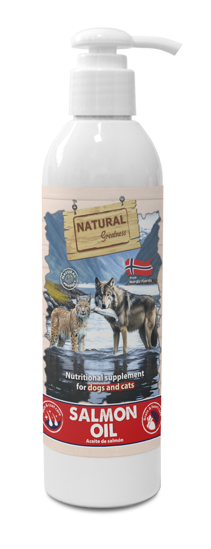 Natural Greatness Norwegian Fjord Salmon Oil — uradni packshot