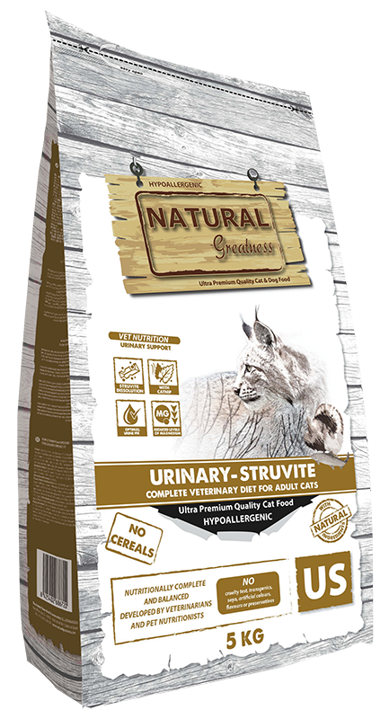 Natural Greatness Urinary - Struvite, suha veterinarska dieta za mačke — uradni packshot
